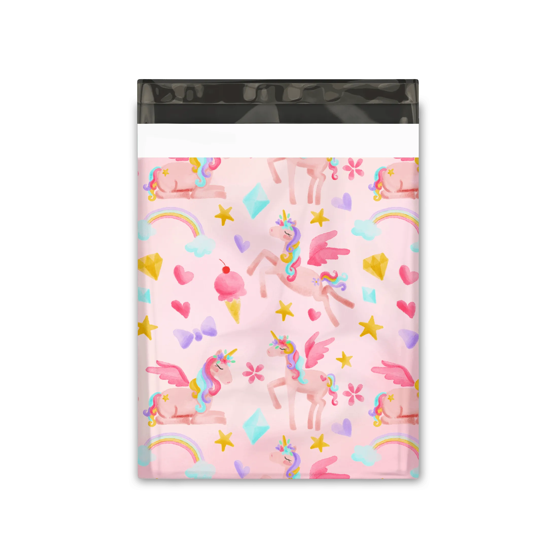 10x13 Rainbow Unicorn Designer Poly Mailers Shipping Envelopes Premium Printed Bags