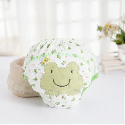 1Pcs Cute  Baby  Diapers Reusable Nappies Cloth Diaper Washable  Infants Children Baby Cotton Training Pants Nappy Changing