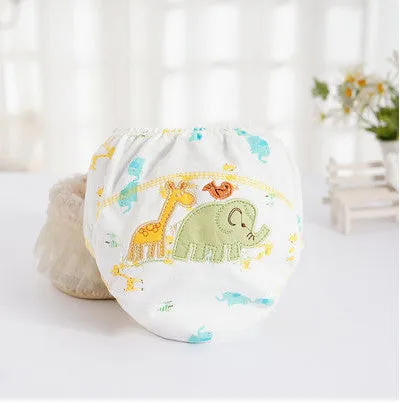 1Pcs Cute  Baby  Diapers Reusable Nappies Cloth Diaper Washable  Infants Children Baby Cotton Training Pants Nappy Changing