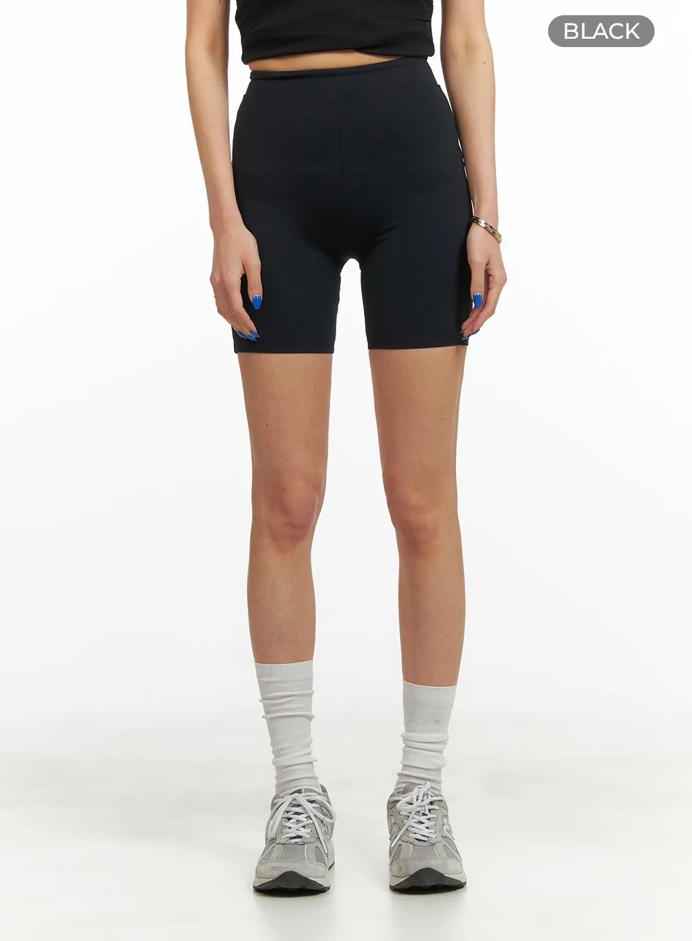 Activewear Solid Biker Shorts CY423