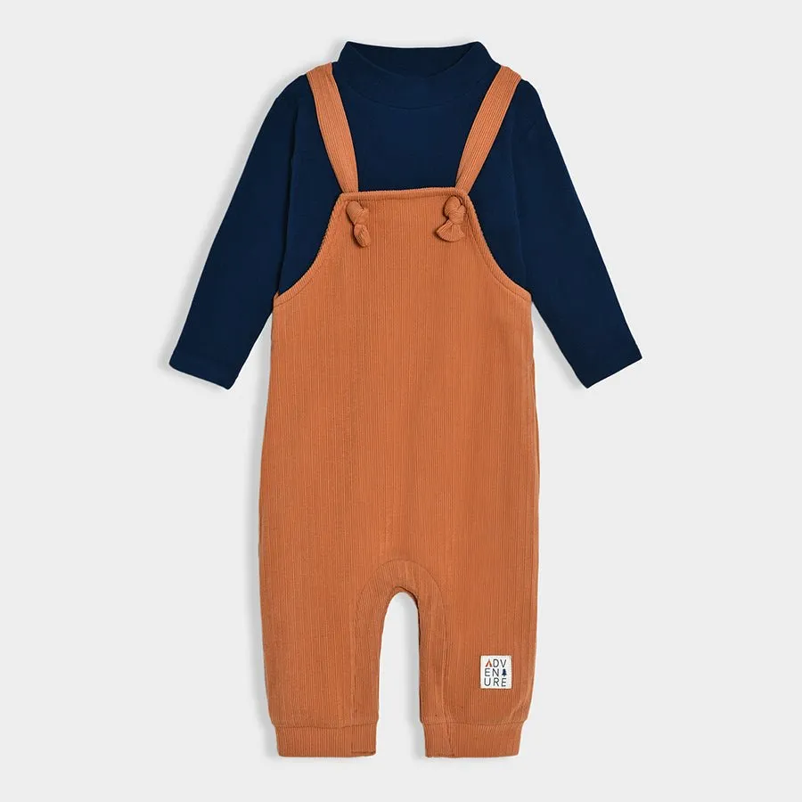 Adventure Brown Dungaree Set