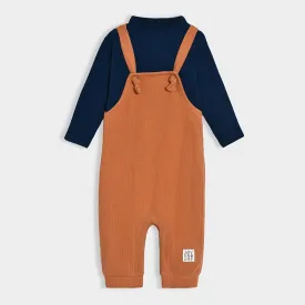 Adventure Brown Dungaree Set