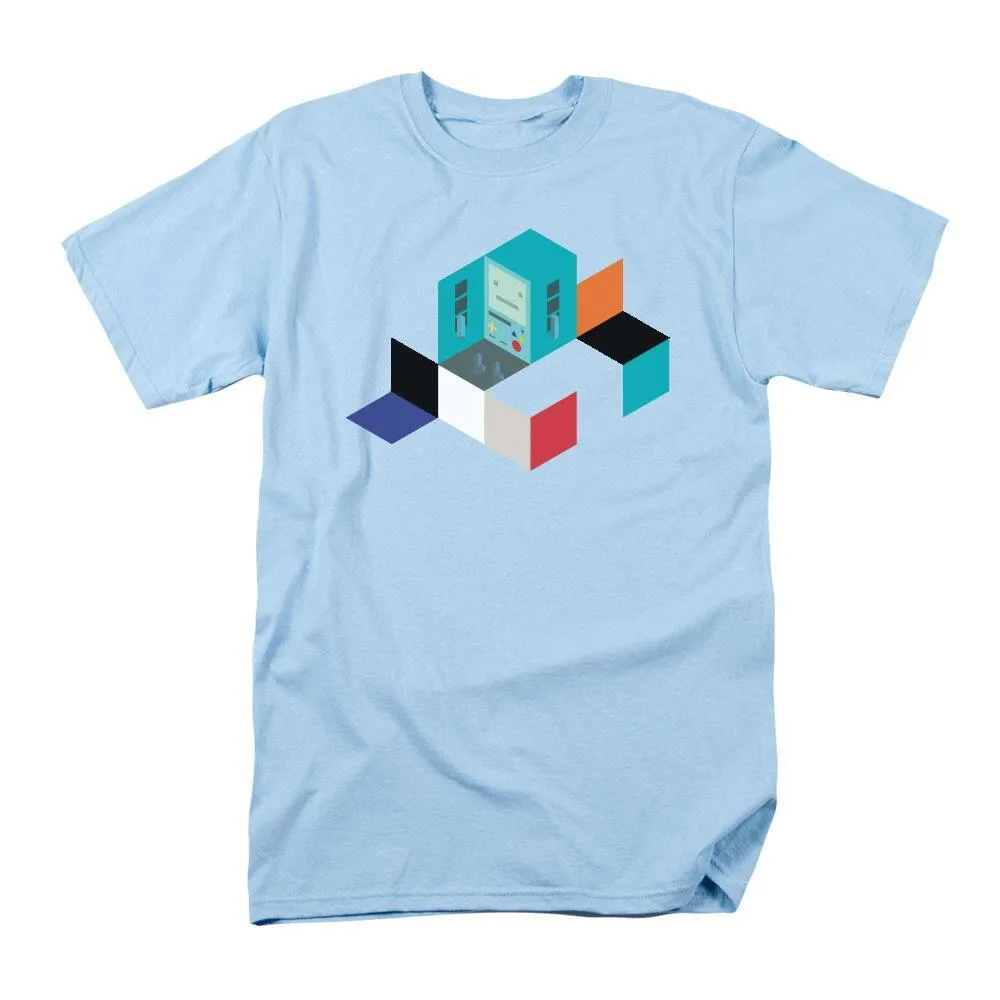 Adventure Time Culture Mash BMO Blocks Adult Light Blue T-shirt