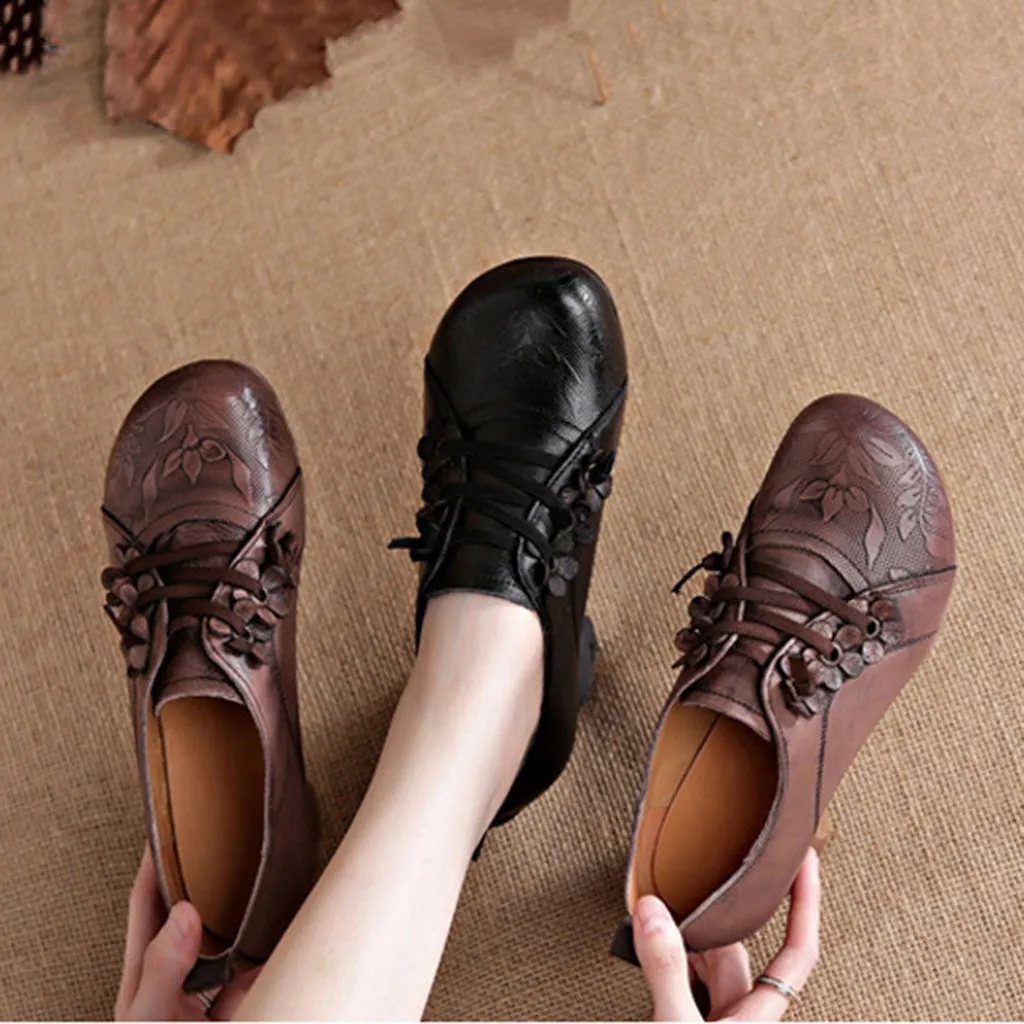 Autumn Winter Handmade Leather Casual Retro Vintage Shoes | Gift Shoes