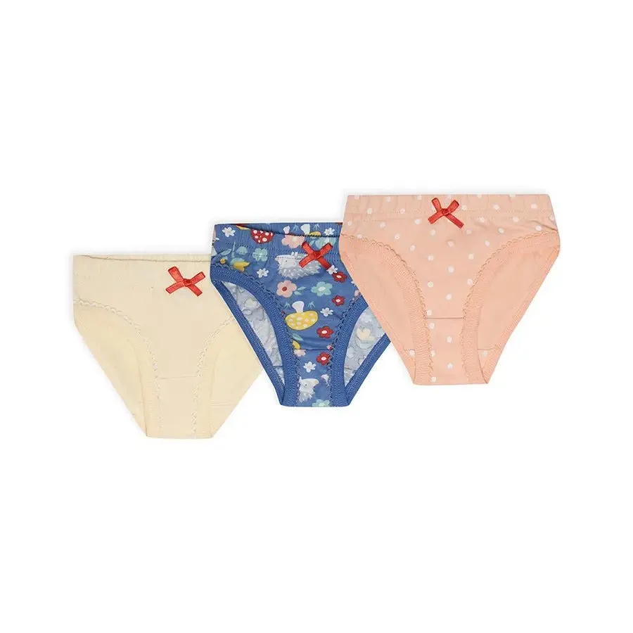 Baby Girl Briefs with Blossom Print- (Pack of 3)