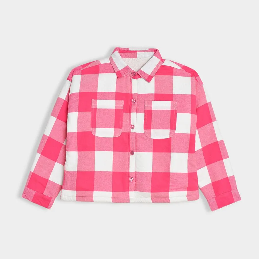 Bonjour Carmine Sherpa Shirt Pink