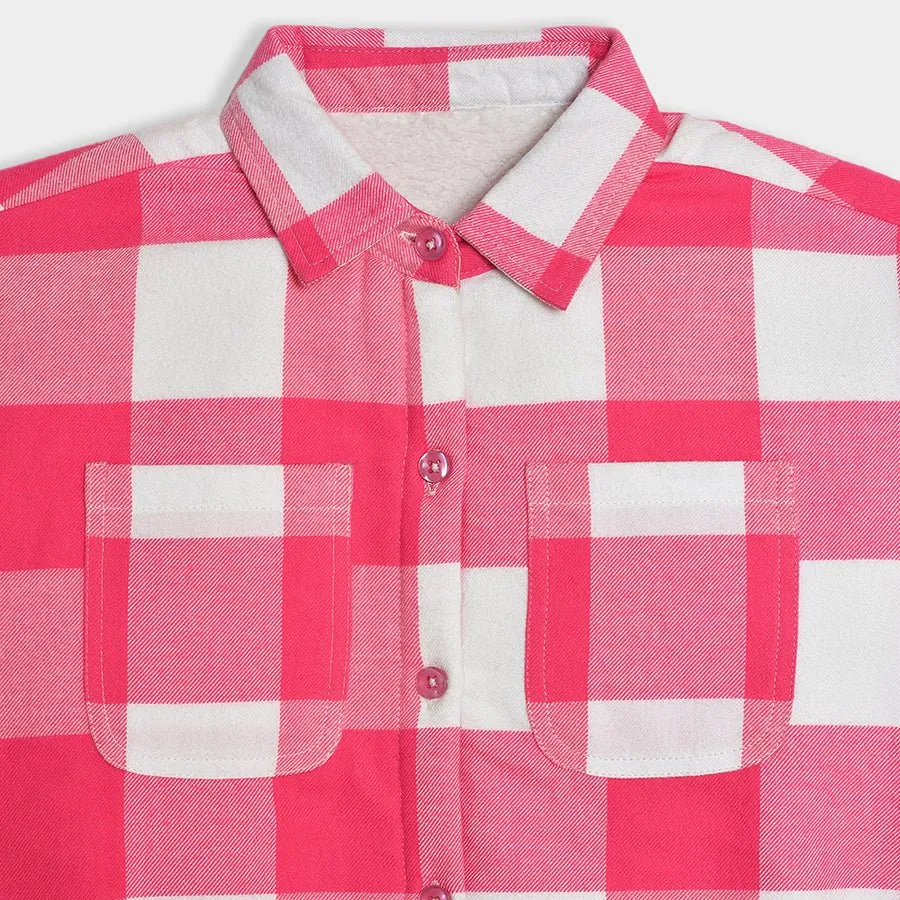 Bonjour Carmine Sherpa Shirt Pink