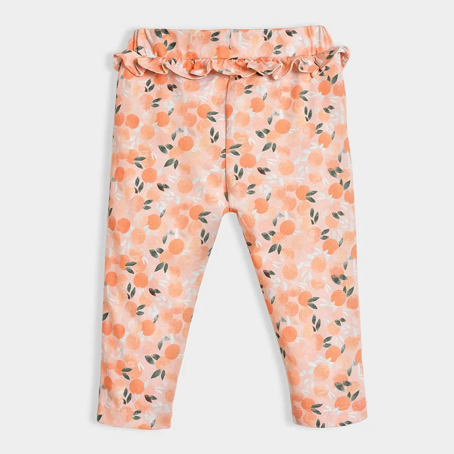 Fruits Frill Printed Legging Set Pack of 2