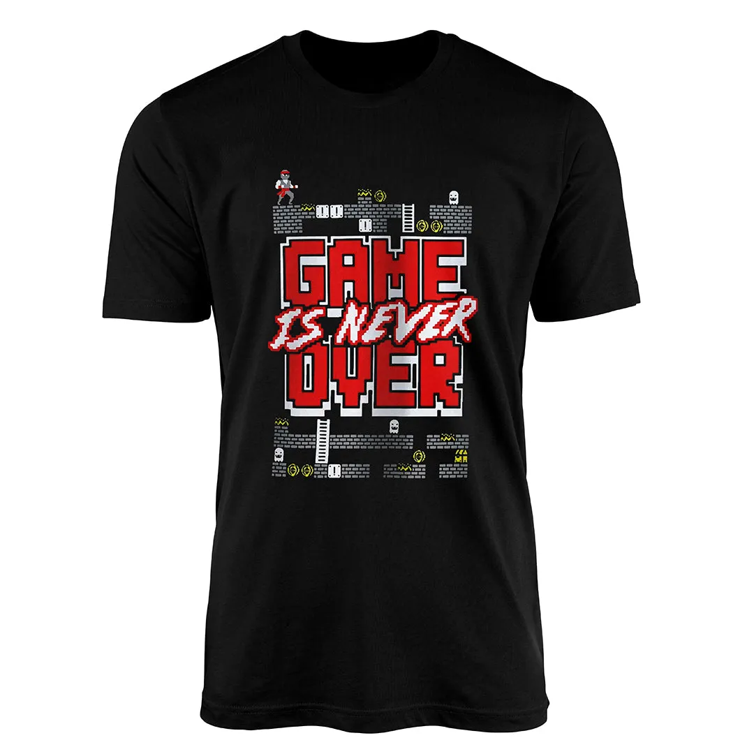 Game never over Black Designer T-Shirt