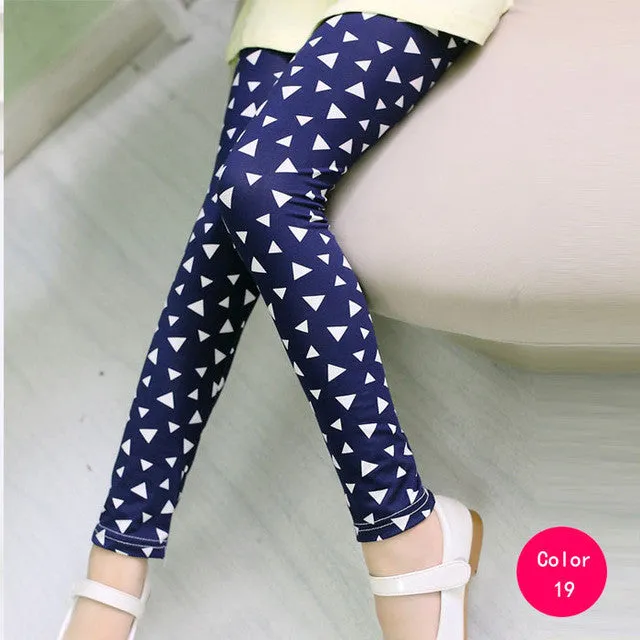 girl pants new arrive printing Flower girls leggings Toddler Classic Leggings  2-14Ybaby girls leggings kids leggings