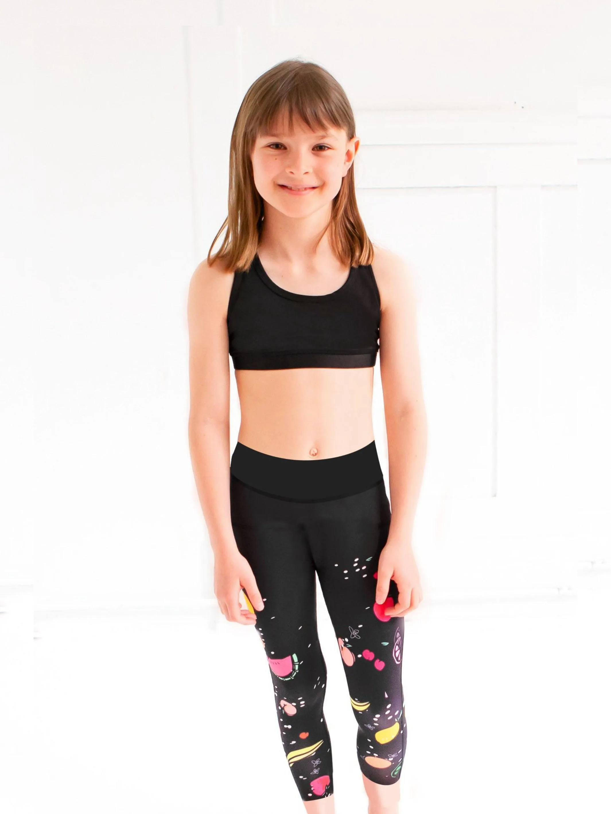 Girls Activewear Capri Leggings | Bessie | Limeapple