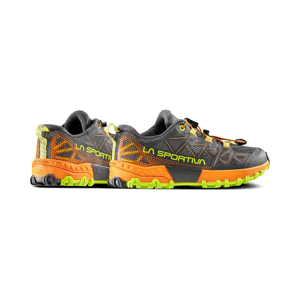 Kid's La Sportiva Bushido II JR Color: Carbon / Hawaiian Sun