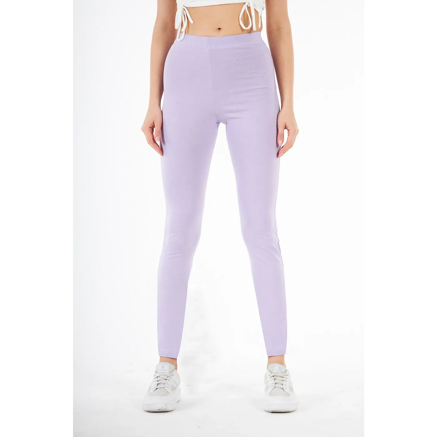 Lilac Cotton Jersey Leggings