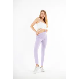 Lilac Cotton Jersey Leggings