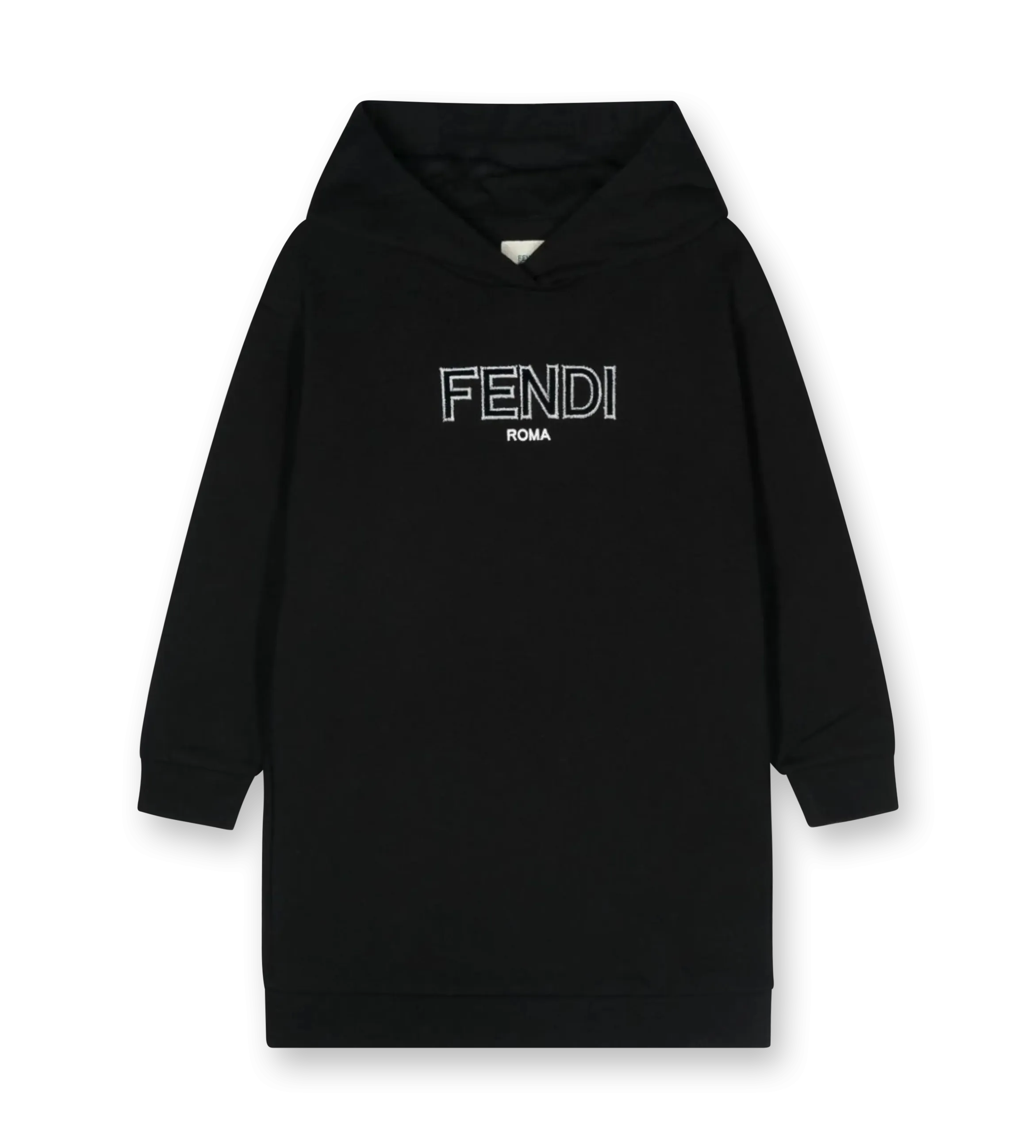 Logo-embroidered Hoodie Dress Black