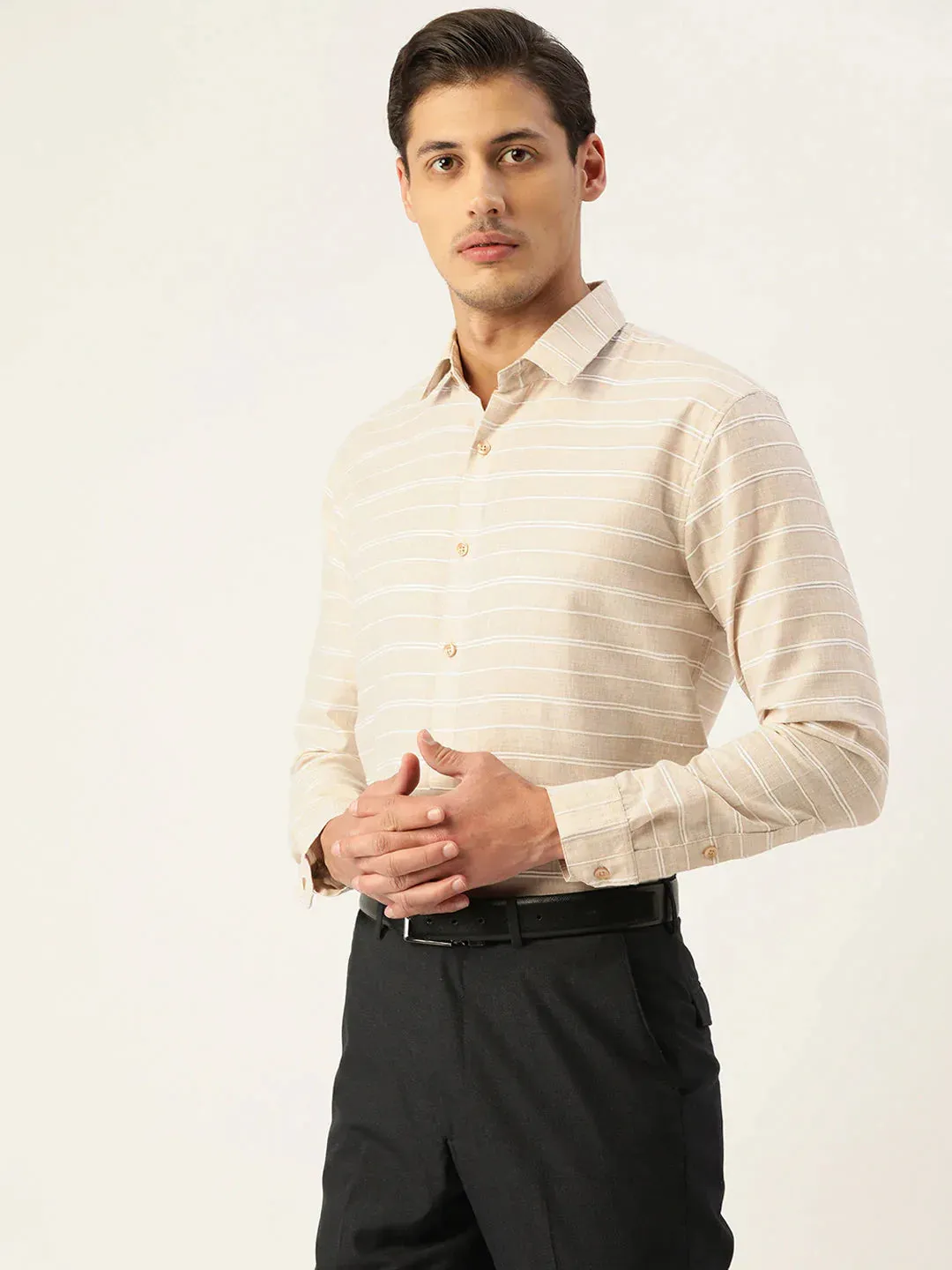 Men'S Cotton Striped Formal Shirts