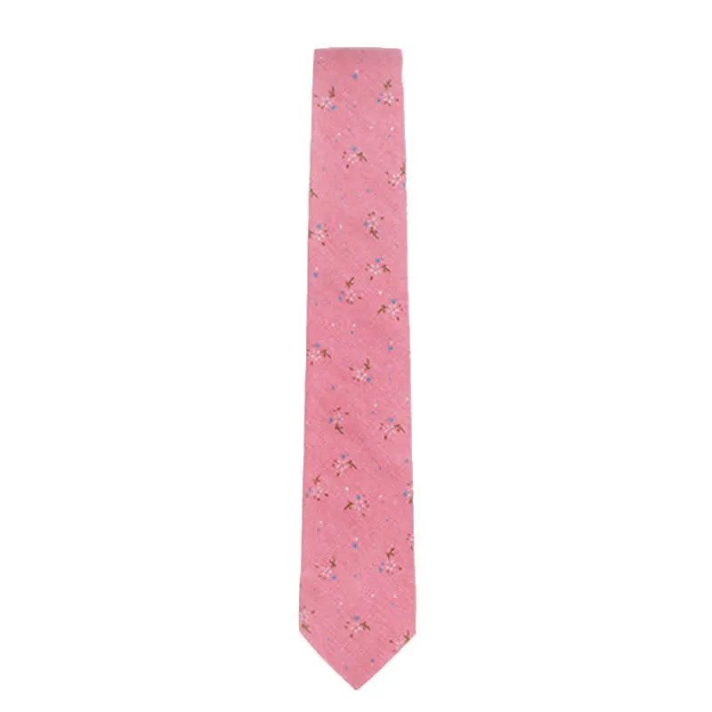 Men's Elegant Floral Skinny Necktie