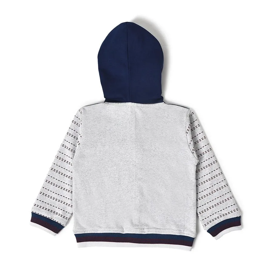 Misty Blue Hooded Sweatshirt & Pajama Set