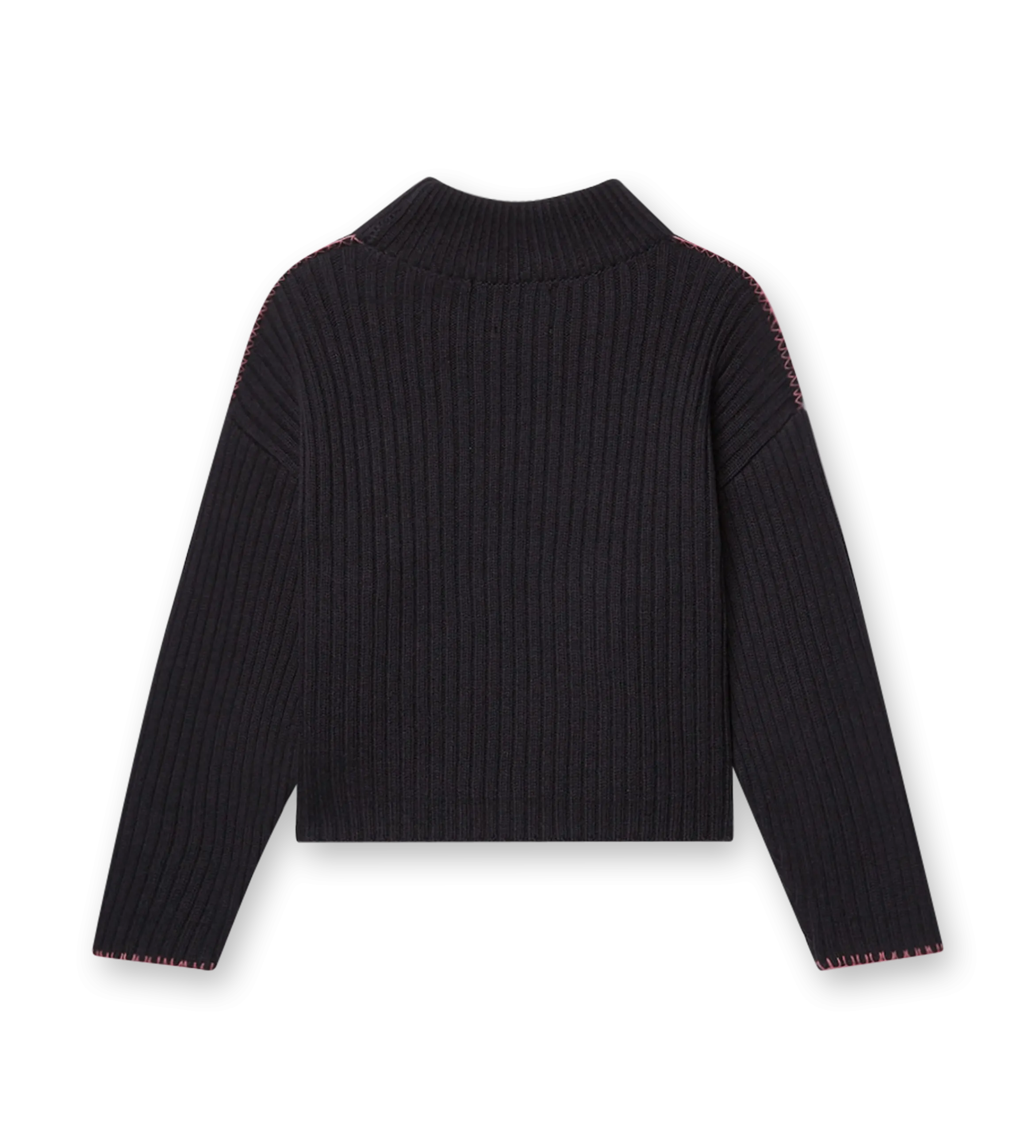 Off Stamp Ribbed Top Black