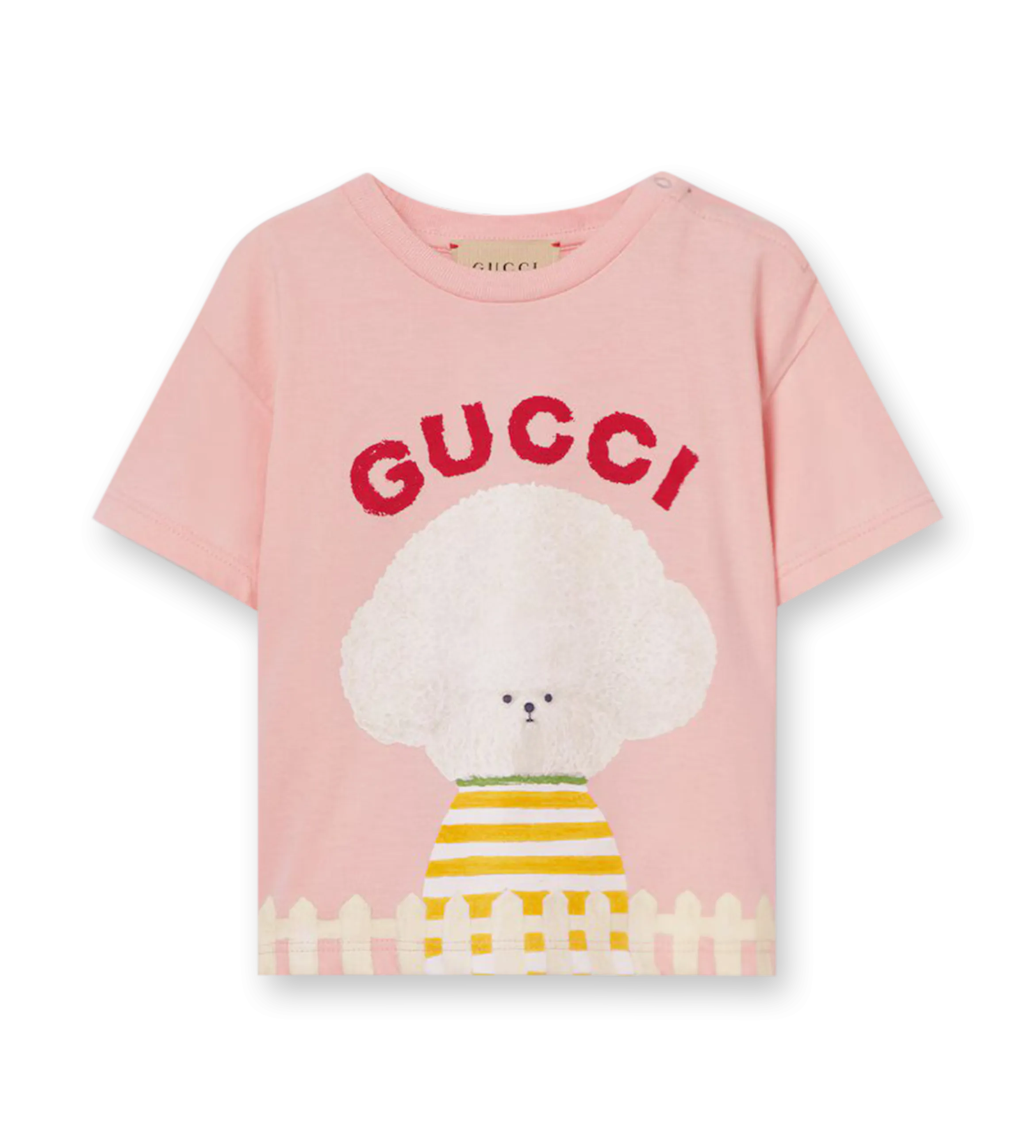 Printed Cotton T-shirt Smooth Pink