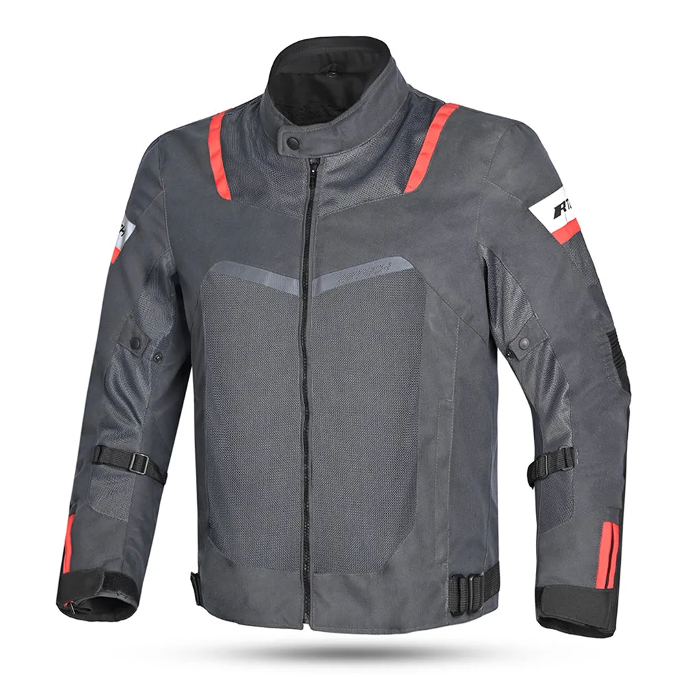 R Tech Spiral Mesh Motorcycle Jacket Anthr/Grey/Black/Red