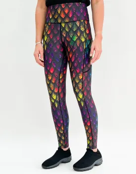 Rainbow Dragon Scales Activewear   Pockets