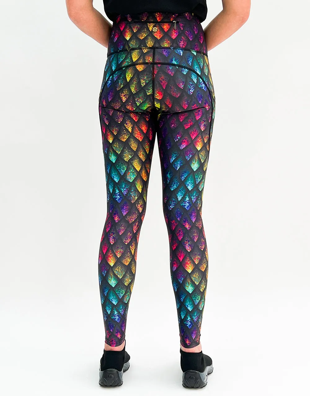 Rainbow Dragon Scales Activewear   Pockets