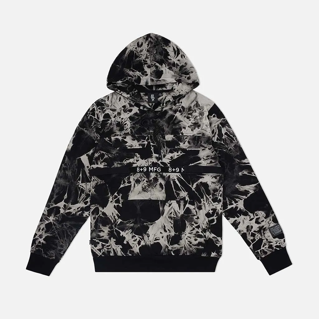 Strapped Up Slim Fleece Hoodie Oreo Tie Dye