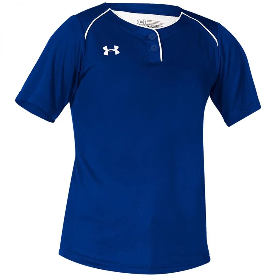 Under Armour Next 2-Button Youth Girls Softball Jersey