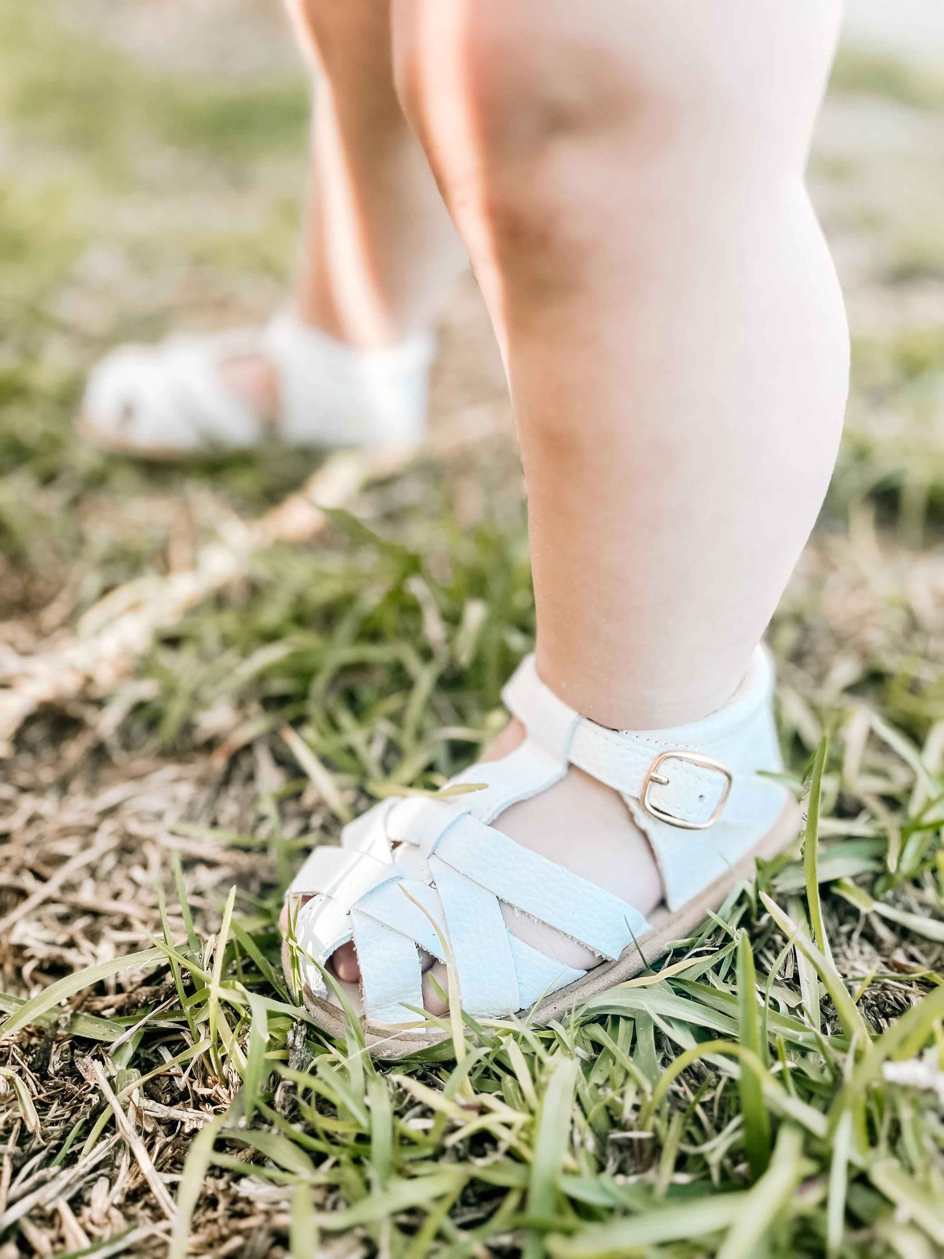 White Closed Toe Sandal