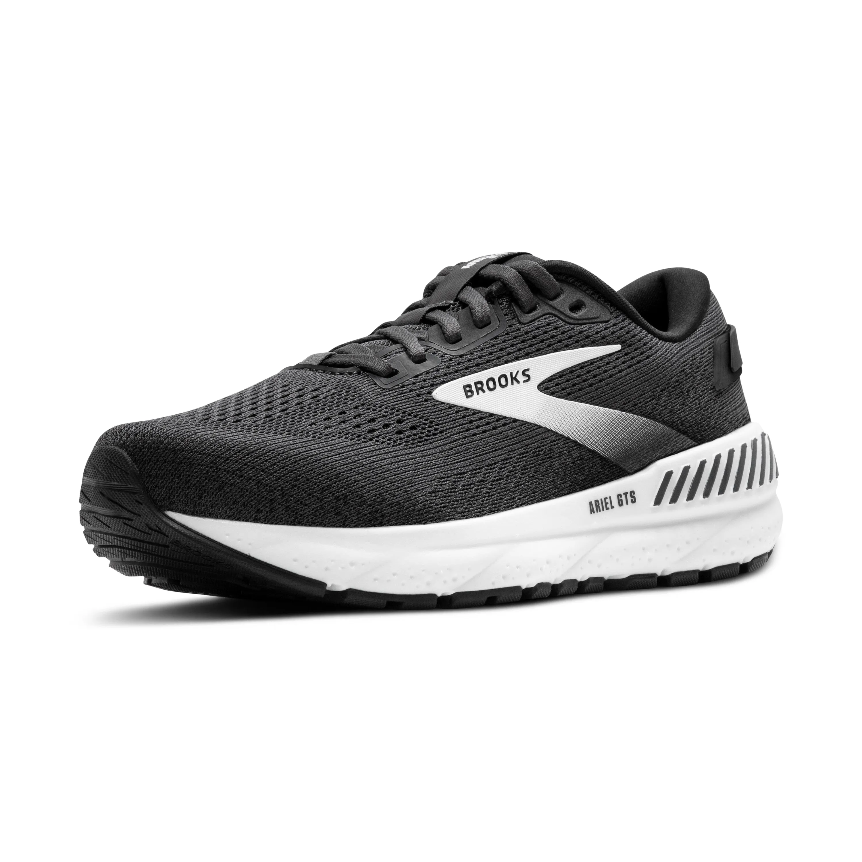 Women's Brooks Ariel GTS 24 Color: Ebony/Black/White (WIDE WIDTH)