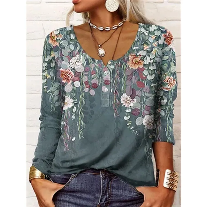 Women's Fall/Winter Loose Long Sleeve T-Shirt Fashion