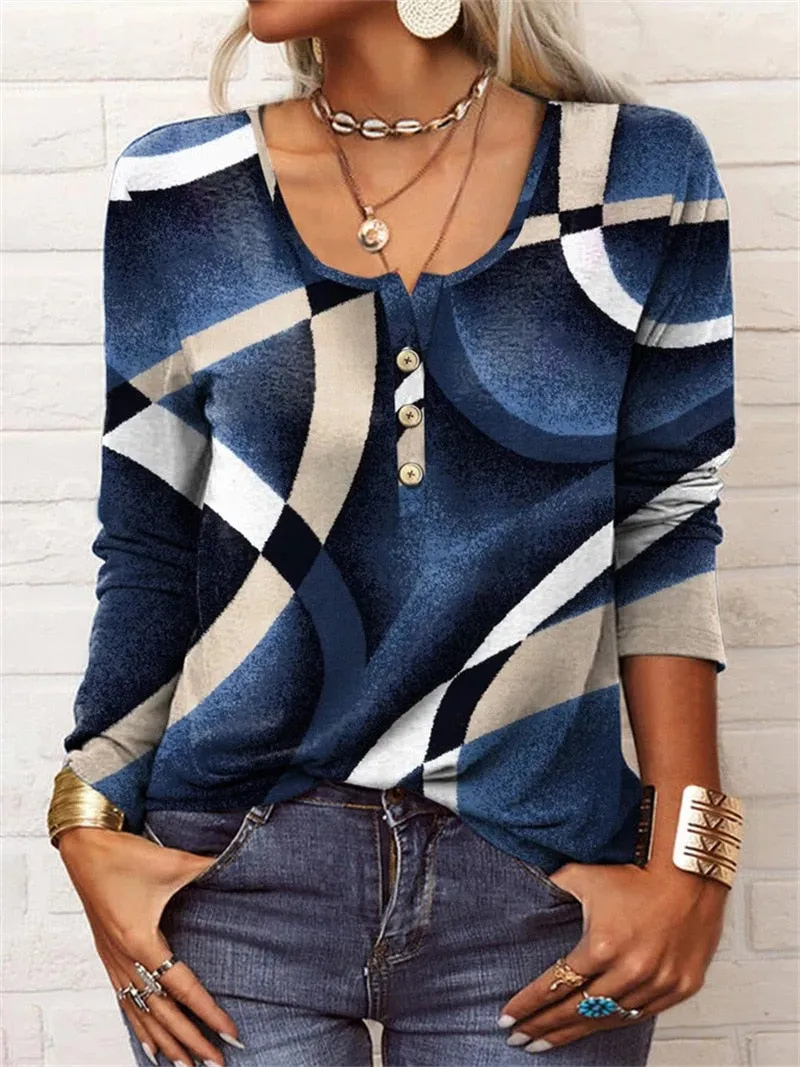 Women's Fall/Winter Loose Long Sleeve T-Shirt Fashion