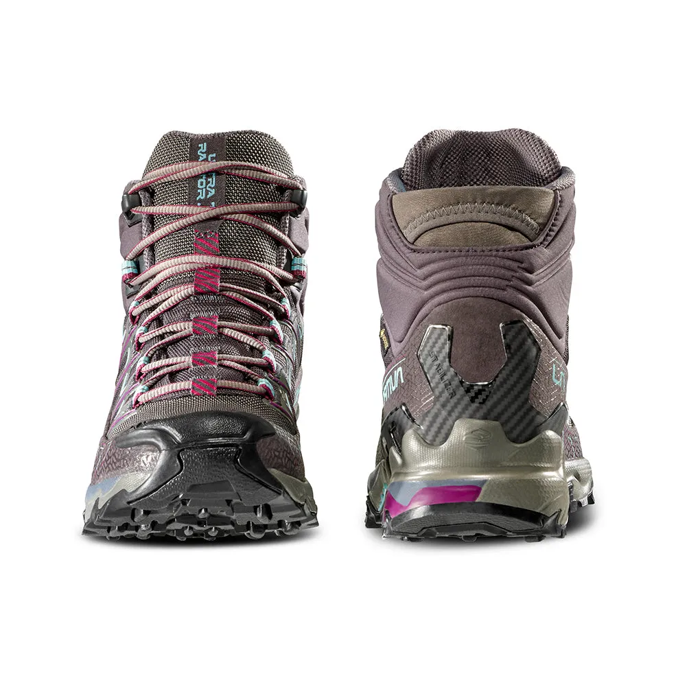 Women's La Sportiva Ultra Raptor II Mid GTX Color: Carbon / Iceberg