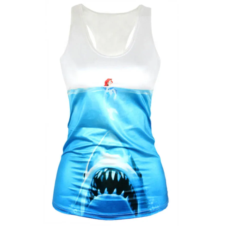 Women's Summer Style T Shirt Punk Club Sleeveless Costume 3D T-Shirts Women Fashion Leisure Vest