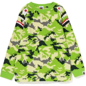 WOODLAND CAMO SHARK SHOULDER L/S TEE KIDS