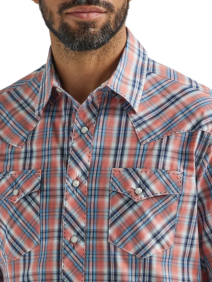 Wrangler Men's Fashion Western Plaid Shirt