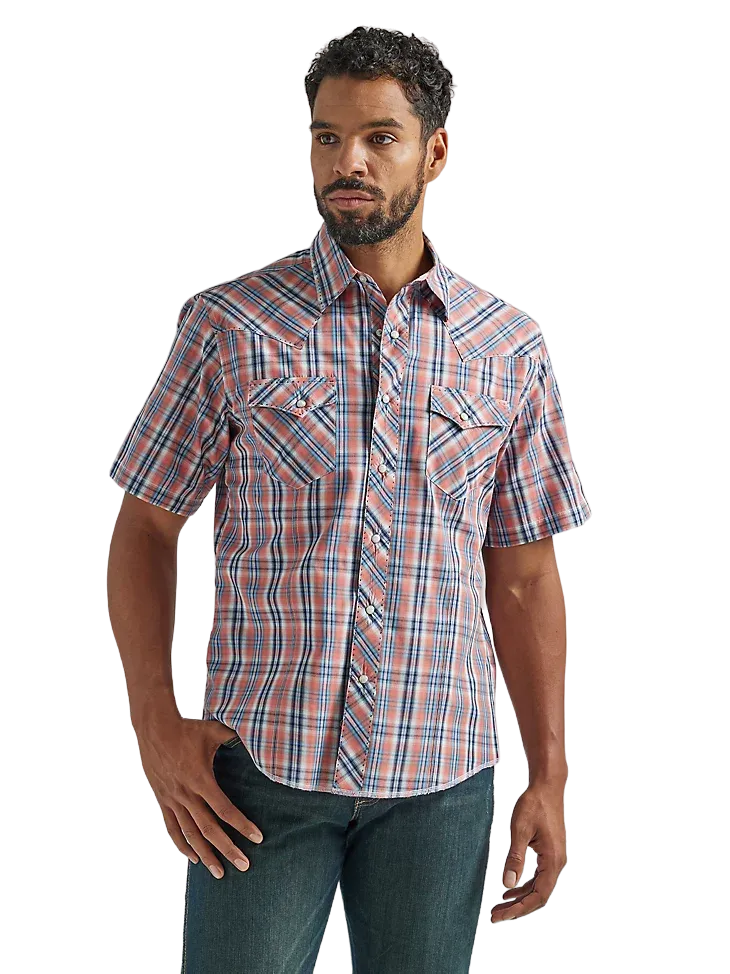 Wrangler Men's Fashion Western Plaid Shirt